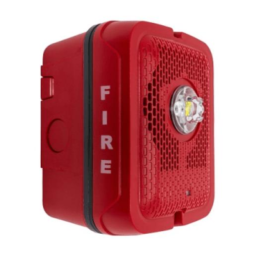 [SYSTEMSENSOR_SPSRKLED] System Sensor Bocina con Lámpara Estroboscópica para Exterior, con Configuración Estroboscópica Seleccionable, Color Rojo