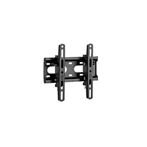 BRATECK Soporte de Pared con Inclinación para monitores hasta 43"|Compatible VESA 75x75 a 200x200 | Capacidad de Carga 45 kg | Separación de la pared 53 mm | Fabricado en acero | Color Negro