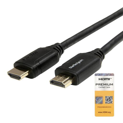 [STARTECH.COM_HDMM50CMP] StarTech.com CABLE DE 50CM HDMI 2.0 CERTIFIC ADO PREMIUM CON ETHERNET