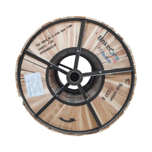 FiberHome Carrete de 4 Km Fibra Óptica Aerea Figura 8 Armada Antirroedor G.652D, Monomodo de 6 Hilos, Exterior,  Span 120