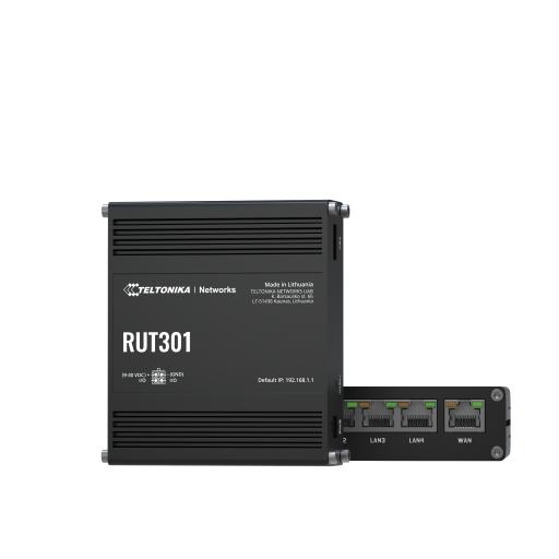 Teltonika Router Industrial con 5 Puertos Ethernet / RutOS Seguro y Avanzado / Firewall y VPN Integrados / I/O Digital / Administración Remota RMS