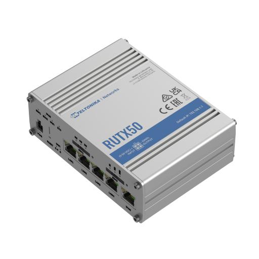[TELTONIKA_RUTX50] Teltonika Router Industrial 5G 3.3Gbps, Doble SIM , Doble banda 802.3ac Wave2