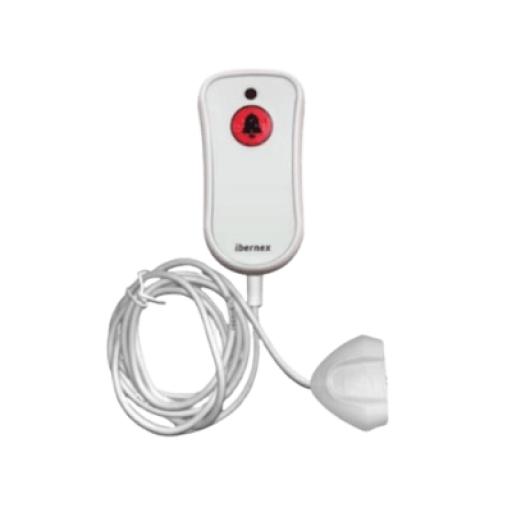 [IBERNEX_NX0881/MG] IBERNEX Pulsador de Cama Blanco Antibacteriano / Botón Rojo de Alarma 20mm / Conector Magnético / Protección IP67 / Cable 2m Resistente al Fuego / Libre de Halógenos / Braille 'SOS' 
