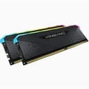 MEMORIA DIMM DDR4 CORSAIR (CMG32GX4M2E3200C16) 32GB 3200MHZ (2X16GB) VENGEANCE RGB RS, NEGRO, 1.35