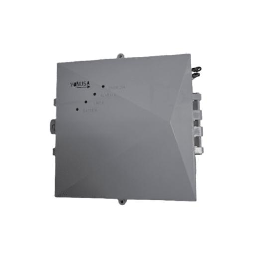 Yonusa Energizador para Cerco Eléctrico AF-CR / 10,000 Volts / 10,000 Metros Lineales / Alimentación AC 127-220V o Solar / Control Remoto RF 433 MHz / Sistema de Alarma Integrado / Salida Auxiliar 12Vdc 1.5A / Respaldo con Batería Interna 4A