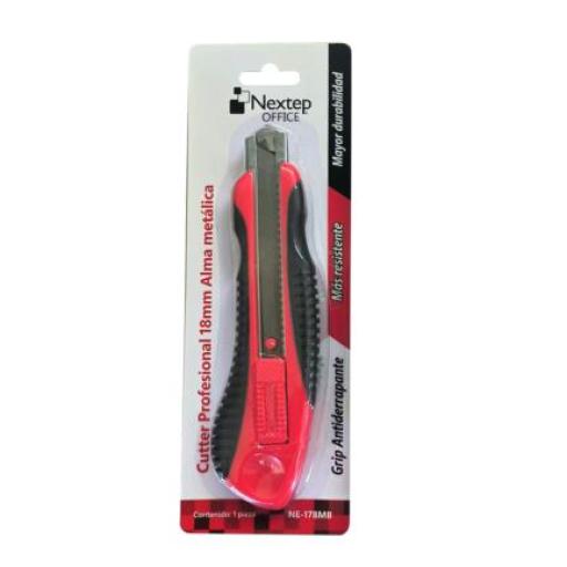 [NEXTEP_NE-178MB] Nextep Cutter Profesional Nextep Navaja 18MM. Alma de Metal y Grip
