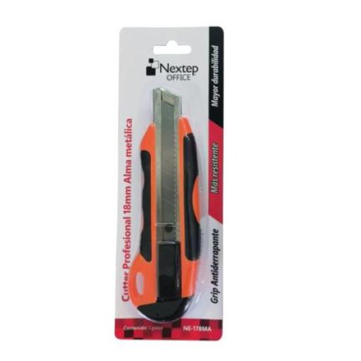 [NEXTEP_NE-178MA] Nextep Cutter Profesional Nextep Navaja 18MM. Alma de Metal y Grip