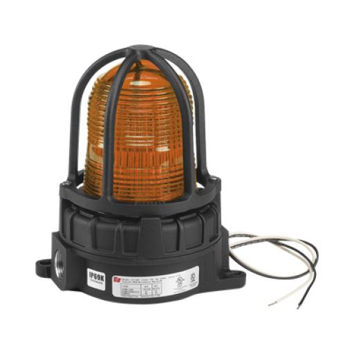[FEDERALSIGNALINDUSTRIAL_191XLS-024-A] FEDERAL SIGNAL INDUSTRIAL Luz de advertencia LED para ubicaciones peligrosas, montaje para superficies, 24 VCD, color Ámbar