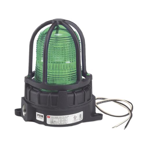 [FEDERALSIGNALINDUSTRIAL_191XLS-024-G] FEDERAL SIGNAL INDUSTRIAL Luz de advertencia LED para ubicaciónes peligrosas, montaje para superficies, 24 VCD, color Verde