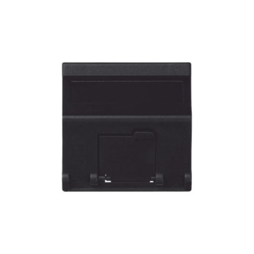 SIMON (K80MD64/14) Placa voz y datos inclinada con guardapolvo y adaptador para RJ45 Keystone COLOR GRAFITO