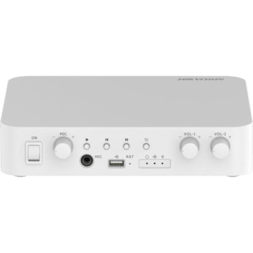 [HIKVISIONDIGITALTECHNOLOGY_DS-QAE1A80G1-VB/ST] Hikvision Digital Technology Amplificador una Zona compatibilidad con spotify / 2 Canales / 40 W por Canal / Conexión Bluetooth / Salida 4-8 Ω x 2 / 100V COM x 2 / Uso Interior / conector LAN -  DS-QAE1A80G1-VB/ST