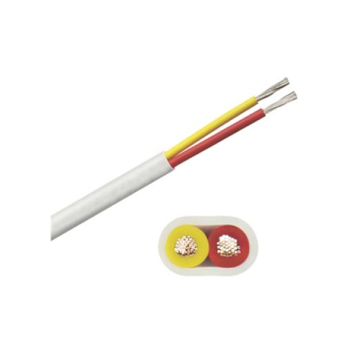 [COBRAWIRE&CABLE_B7W14T-20-100] COBRA WIRE & CABLE Rollo de cable plano grado marino calibre 14, de 2 conductores (rojo y amarillo) de 100 pies (30.48 m).