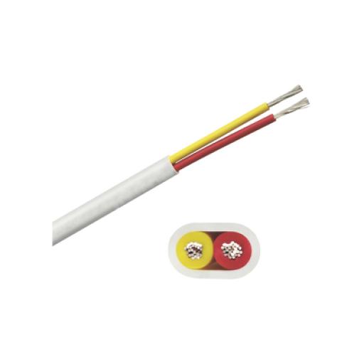 [COBRAWIRE&CABLE_B7W16T-20-100] COBRA WIRE & CABLE Rollo de cable plano grado marino calibre 16, de 2 conductores (rojo y amarillo) de 100 pies (30.48 m).