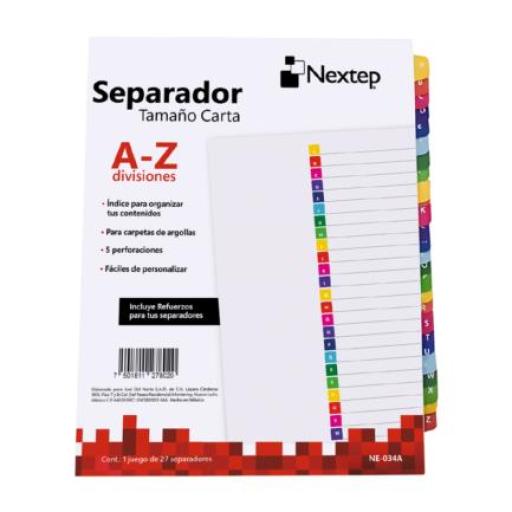 [NEXTEP_NE-034A] Nextep Seprador Economico Nextep Abecedario Impreso A-Z