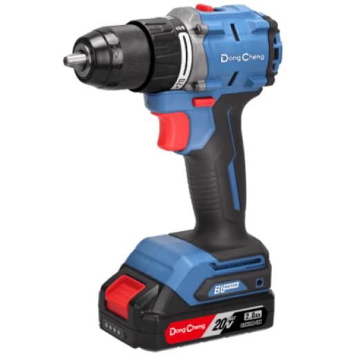 [DONGCHENG_DCJ-Z2060-IAM] DONG CHENG Rotomartillo / Taladro Inalámbrico de 20V sin Carbones, Broquero de 1/2", incluye 2 Baterías de 2.0 Ah, Cargador y Maletín