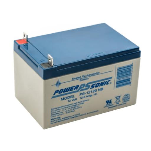 [POWER-SONIC_PS-12120-NB1] Power-Sonic Batería 12V Recargable, 12AH, Para Respaldo, Tecnologías AGM/VRLA, 5 Años Vida Útil, Terminales tipo NB1, Reconocida UL , Sin Mantenimiento, Sin Derrames