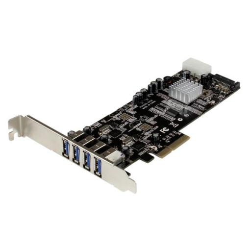 [STARTECH.COM_PEXUSB3S42V] StarTech.com TARJETA PCI EXPRESS 4 PUERTOS USB 3.0 FUENTE SATA MOLEX UASP