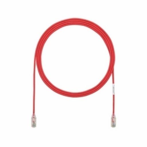 Panduit Cable de Parcheo TX6, UTP Cat6, Diámetro Reducido (28AWG), Color Rojo, 4.57 Metros (15 Pies)
