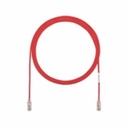 Panduit Cable de Parcheo TX6, UTP Cat6, Diámetro Reducido (28AWG), Color Rojo, 4.57 Metros (15 Pies)
