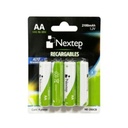 Nextep Pilas Nextep AA Recargables HR6 NiMH 1.2V C/4 Piezas