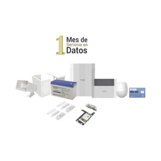 [HIKVISIONDIGITALTECHNOLOGY_DS-PHA64-LP/GSM] Hikvision Digital Technology KIT Panel de Alarma HYBRID PRO / 1 Panel Híbrido / 1 Monitor LCD / 2 Contactos Magnéticos Inalámbricos / 1 PIR Inalámbrico / 1 Batería 12 vcc 7 Amp