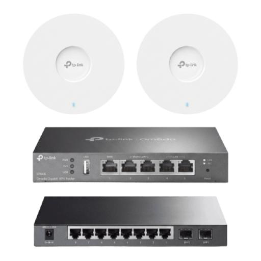 [TPLINK_KIT-M1-OMADA] TPLINK Kit de Iniciación en redes OMADA / 1 Router / 1 Switch TL-SG2210P / 2 Punto de Acceso EAP613