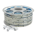 JWJ Manguera LED Luminosa Blanca de Resina Transparente y Flexible / Para uso Interior o Exterior / Carrete de 50 m/ 110V CA  4.2 A/ 500 W Potencia / T.C.C. 6500 K.