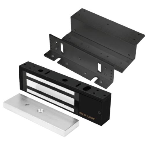 [SECO-LARM_E941SB1K2PQ/KITZ] SECO-LARM Kit Para Control de Acceso Incluye Chapa Magnética de 1200 Lbs / Montaje En Z y L /  Uso Interior / Certificación UL / En Color Negro / Diseño Elegante