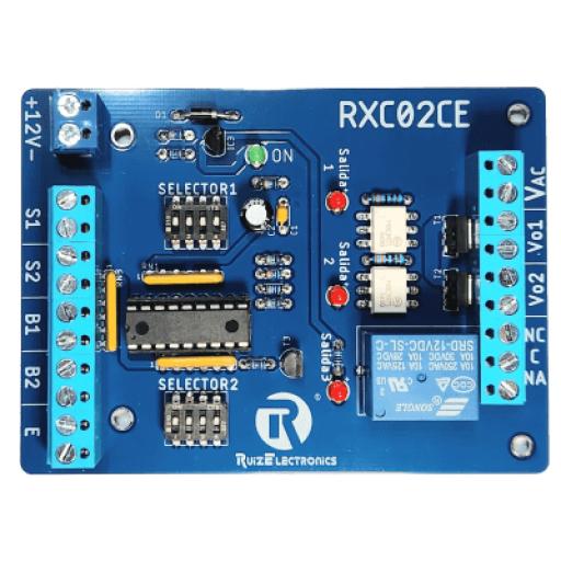 [RUIZELECTRONICS_RXC02CE] Ruiz Electronics Controlador de Esclusas 2 Puertas / Alimentación 12VDC / Temporizadores Programables 0-30 seg / Entradas NC y NA / Salidas de Pulso 2 seg / Función Emergencia