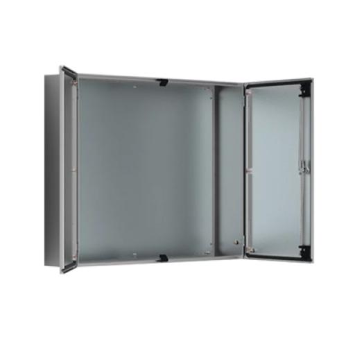 [HOFFMAN_ADR1201240] HOFFMAN Gabinete de Doble Puerta, 1200 x 1200 x 400 mm, de Acero Inoxidable, Cepillado. Protección NEMA 12, IP55, IK10