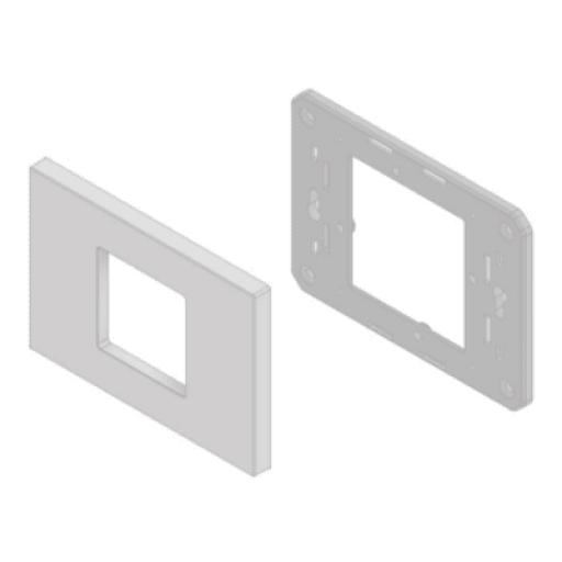 [IBERNEX_NX0068LT] IBERNEX Embellecedor para Caja Americana / ABS Antimicrobiano / Blanco con Efecto de Contraste / Colocación Fácil y Rápida