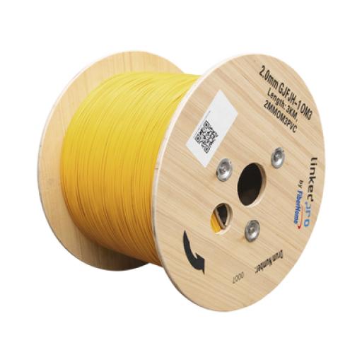 [LINKEDPROBYEPCOM_2MMOM3PVC] LINKEDPRO BY EPCOM Fibra Óptica Multimodo OM3 2 mm Simplex Tight Buffer (900 micras), Precio Por Metro, (Hasta 2000 Metros en un Solo Tramo de Cable)