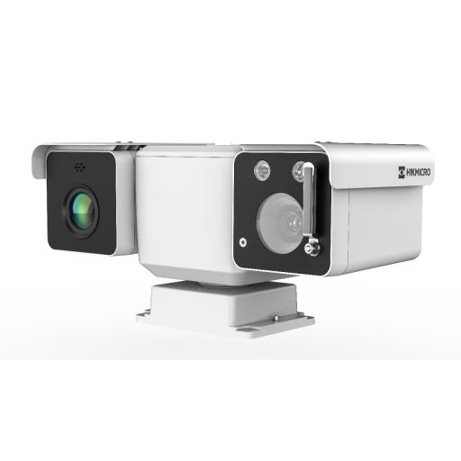 [HIKVISIONDIGITALTECHNOLOGY_HM-TD5528T-15/W] Hikvision Digital Technology Mini Punta de Poste IP Dual / Térmica 15 mm (384 X 288) + Óptico 32X (4 Megapixel) / 800 mts IR / IP66 / Detección de Temperatura / microSD