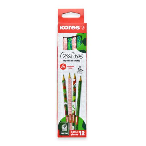 [KORES_92303.69] Kores Lápiz de grafito caja c/12 piezas Selección Mexicana