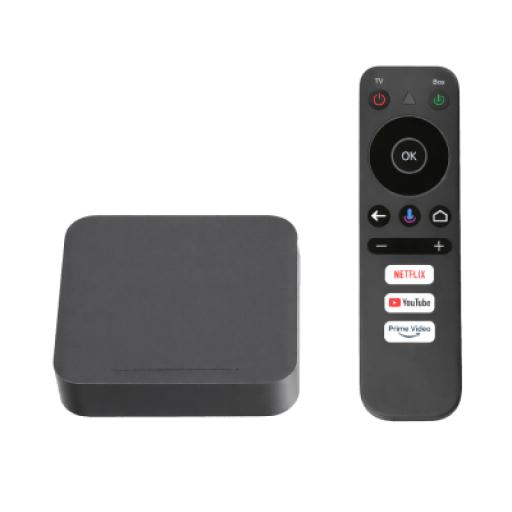 [LINKEDPRO_LP1TVBOX] Linkedpro STB 4K Android con Google TV / Alto Rendimiento / Conexión Wi-Fi y por Cable / Control Remoto Bluetooth / Salida HDMI / Software de Gestion para ISP´s
