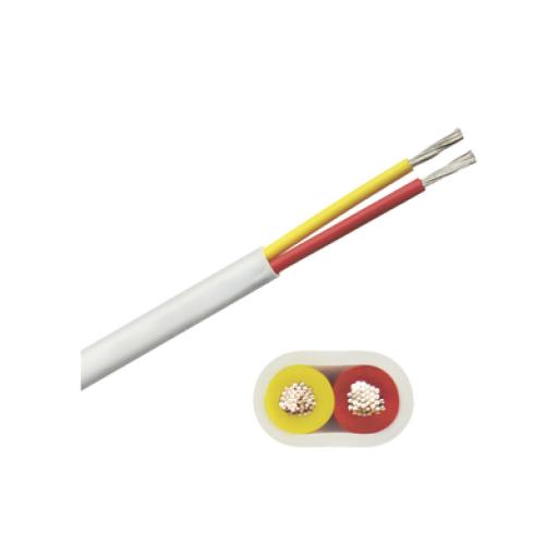 [COBRAWIRE&CABLE_B7W14T-20-500] COBRA WIRE & CABLE Rollo de cable plano grado marino calibre 14, de 2 conductores (rojo y amarillo) de 500 pies (152.4 m). de 2 conductores (rojo y amarillo)