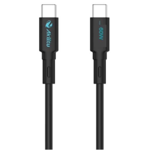 [EZVIZ_AKPAC6SM60W] EZVIZ Cable de Carga USB-C a C / Magnético / Fast-Charging / Potencia 60W / Velocidad Transferencia 480 Mbps / Material Silicona No Tóxica / Conector Aluminio Anodizado