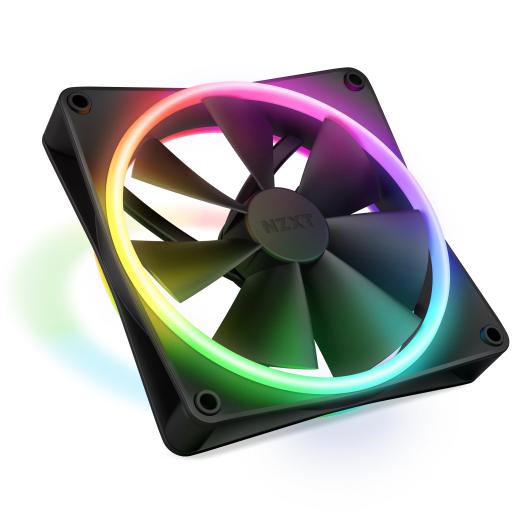 [NZXT_RF-D14SF-B1] VENTILADOR P/GABINETE NZXT (RF-D14SF-B1) F140 RGB DUO, 140MM, NEGRO