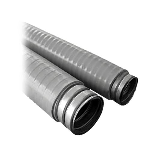 ANCLO Tubo Flexible tipo Liquidtight de 2" (50 mm) / Acero + Forro PVC / Rollo de 20 Metros.