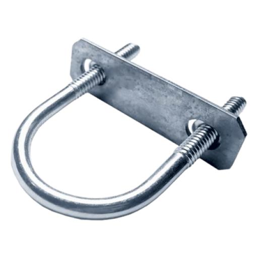 ANCLO Abrazadera Roscada Tipo U 120 Ligera de 76 mm ( 3") / Cuerda 3/8"
