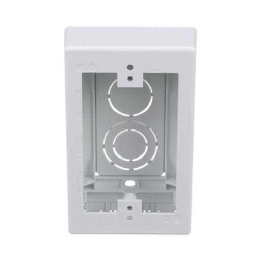 Caja de Pared Superficial, uso Universal con Placas de Pared, Con Cinta Adhesiva, Color Blanco