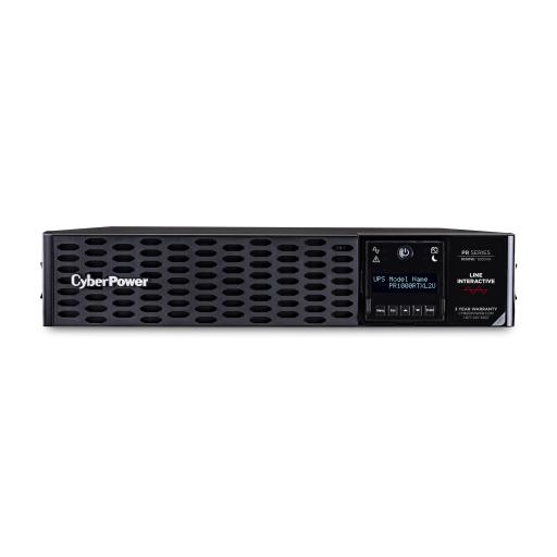 [CYBERPOWER_PR1000RTXL2U] CyberPower UPS de 1000 VA/1000 W, Topología Línea Interactiva, Entrada 120 Vca NEMA 5-15P, Onda Senoidal Pura, Torre o Rack 2 UR, Con 8 Tomas NEMA 5-15R