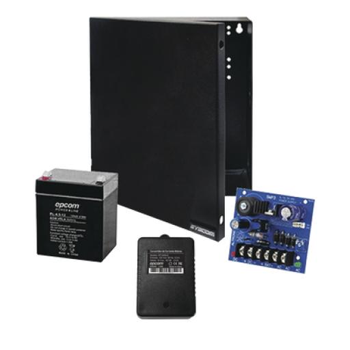 Epcom Kit con fuente ALTRONIX con salida de 12 Vcc a 2.5 Amper, incluye transformador y batería de 4.5 Amper 