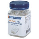 Intellinet PLUG RJ45 CAT5E MULTIFILAR UTP BOTE 100 PZAS ORO 15-MICRAS