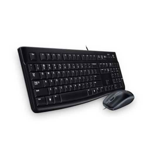 [LOGITECH_920-004428] Kit de teclado y mouse LOGITECH Media Combo MK120, Estándar, Negro, 1000 DPI