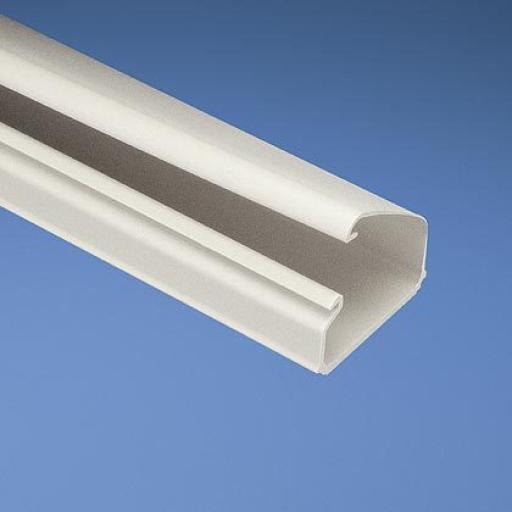 [PANDUIT_LD10IW6-A] Canaleta LD10 de PVC rígido, con cinta adhesiva para instalación sin herramientas, de 38.4 x 24 x 1828.8 mm, Color Blanco Mate