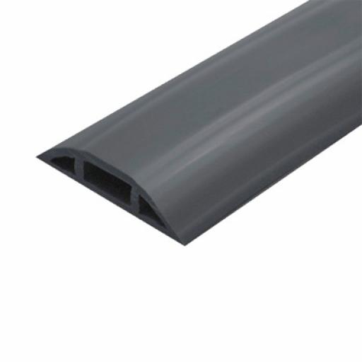 [THORSMAN_FLEXIDUCTHO-BK-25] Canaleta flexible negra de PVC auto extinguible, para instalaciones eléctricas en piso ó zóclo (Rollo de 25mts.) (9300-05040)