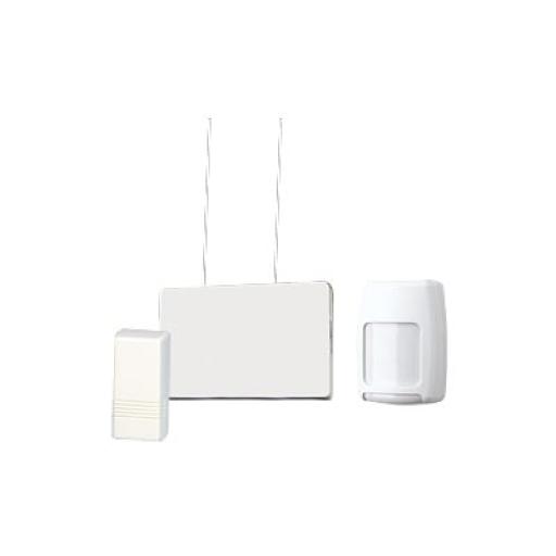 [HONEYWELLHOMERESIDEO_KITRFH] HONEYWELL HOME RESIDEO Kit de Receptor y Sensores inalámbricos magnético y de Movimiento / Batería de Larga Duración 3-5 años