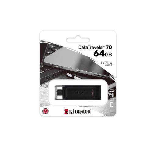 [KINGSTONTECHNOLOGY_DT70/64GB] Kingston technology MEMORIA FLASH KINGSTON 64 GB USB-C 3.2 GEN 1 (DT70/64GB)