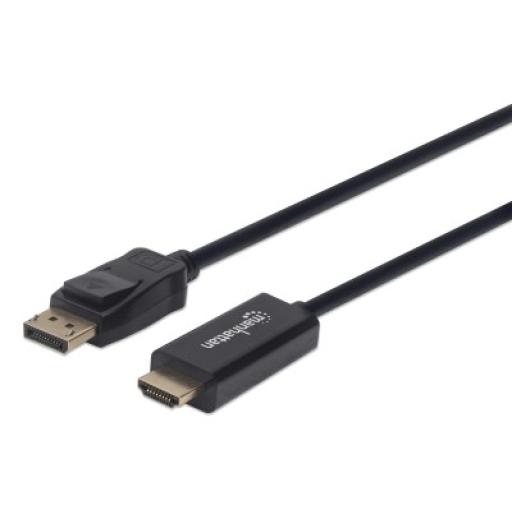 [MANHATTAN_153195] Cable DisplayPort a HDMI 4k60Hz Manhattan 1 M.